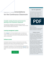 System Recommendations For The Continuous Classroom