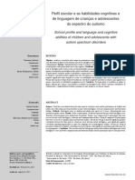 Perfil Escolar e As Habilidades Cognitivas e de Linguagem de Crianças e Adolescentes Do Espectro Do Autismo