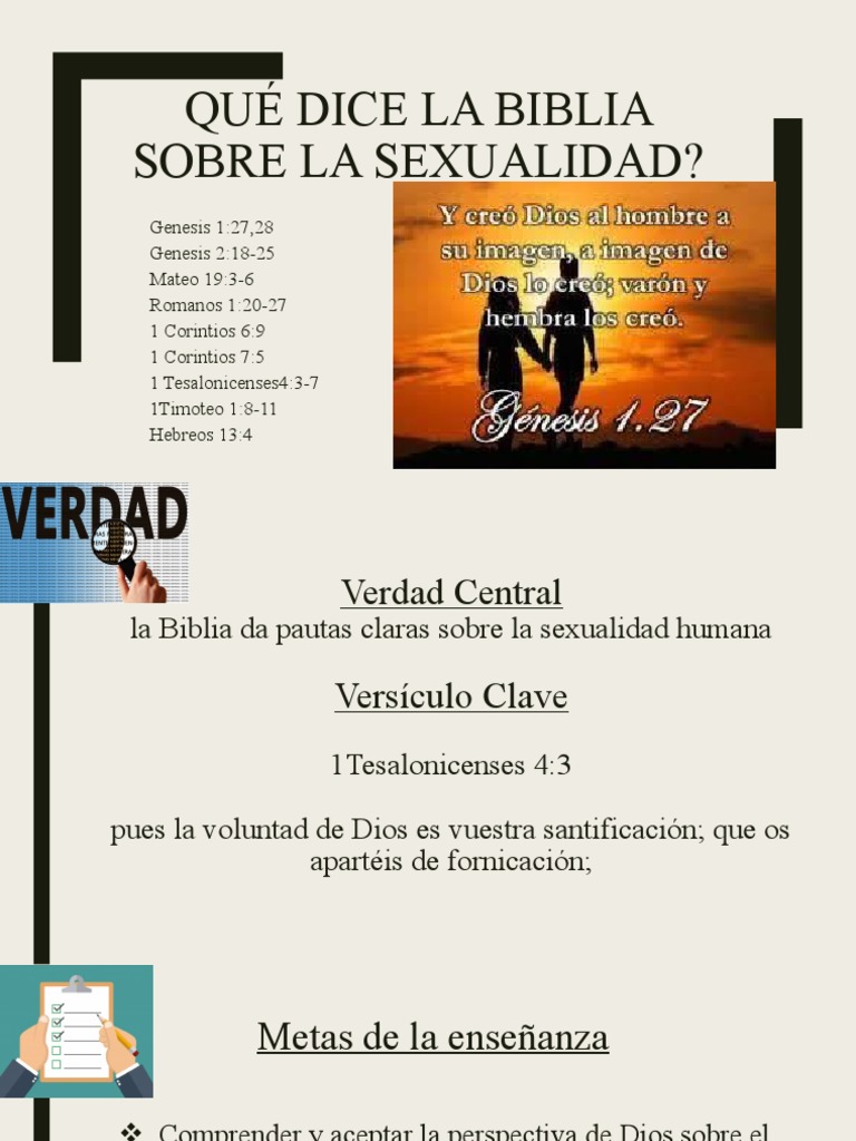Qué Dice La Biblia Sobre La Sexualidad1 | PDF | Adán | Dios