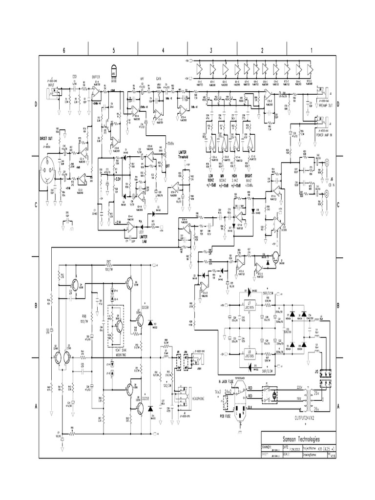 Hartke A35 Bass Amp Schematic PDF