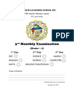 3rd Monthly Examination 2022 k2