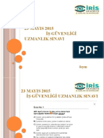 23 Mayis 2015 Isg Sorulari