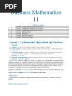 Business Mathematics Notes