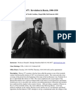 History 477: Revolution in Russia, 1900-1930: Djr@email - Unc.edu