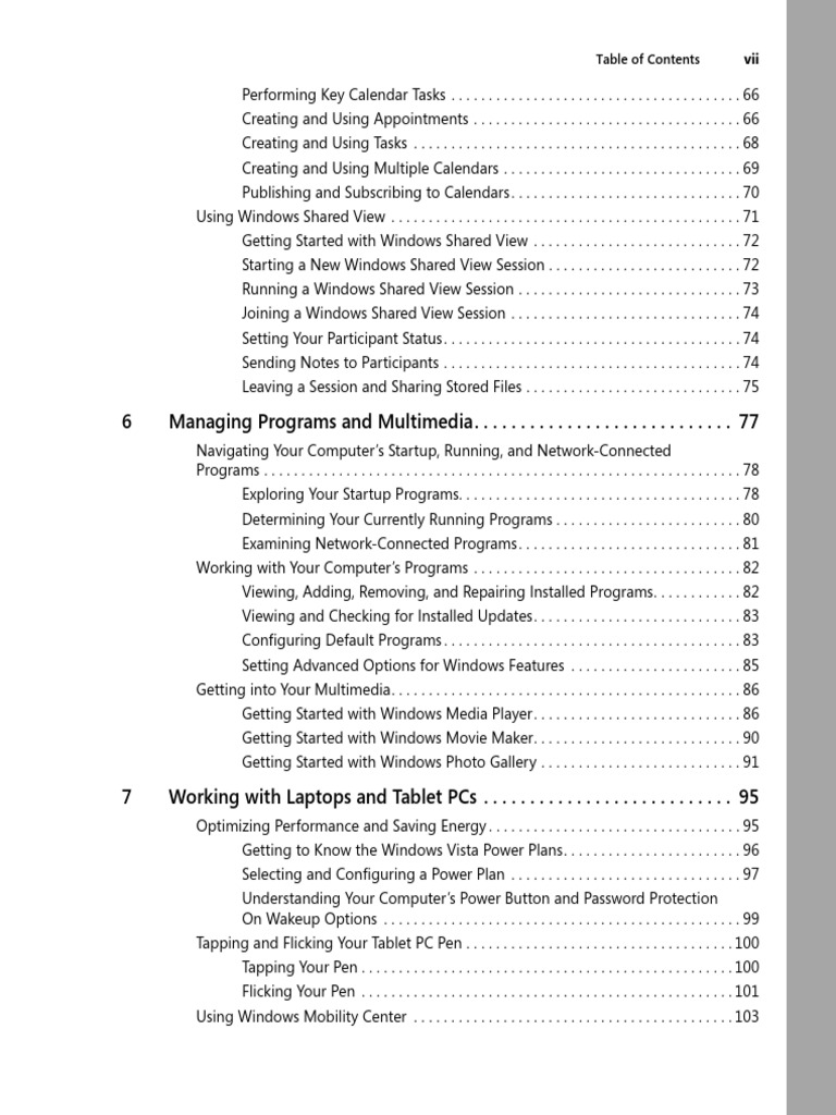 Windows Vista Manual5 PDF Personal Computers Tablet Computer