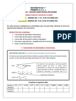 Matematicas 1° Profa Janneth Gomez 11 Al 22 de Act