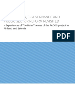 E Democracy e Governance and Public Sector Reform Revisited Experiences of