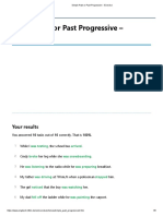 Simple Past or Past Progressive - Exercise 1: Your Results