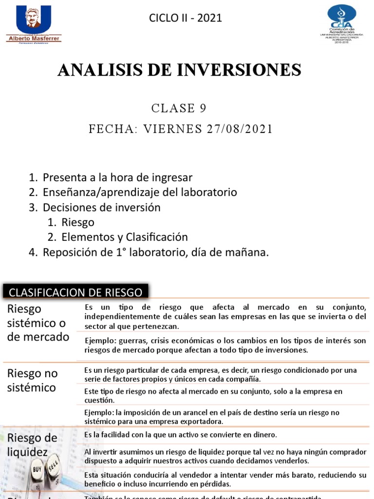 Análisis y Clasificación de Inversiones | PDF | Inversiones | Inflación