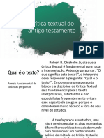 Crítica Textual Do Antigo Testamento