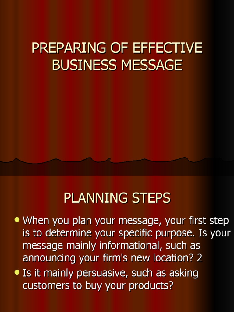 Steps for Effective Business Messaging | PDF | Human Communication ...