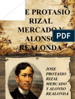 Jose Protasio Rizal Mercado Y Alonso Realonda