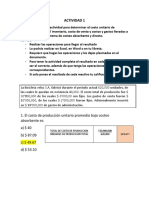 Costos de producción, inventario, ventas y gastos bajo costeo absorbente y directo