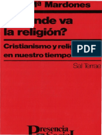 A Donde Va La Religion, Cristianismo y Religiosidad en Nuestro Tiempo, Mardones