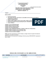 5° Actividades A Realizar en Casa Aislamiento - Miriam