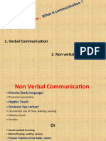 Lets Go in Brief On : 1. Verbal Communication 2. Non Verbal Communication