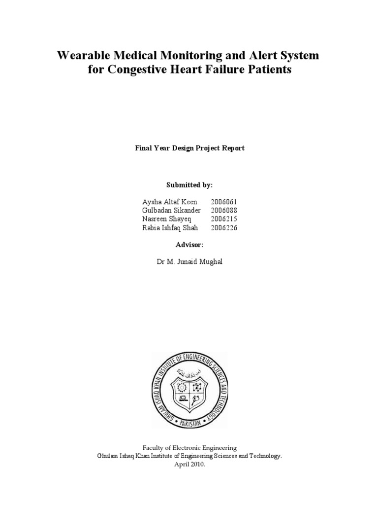 Wearable Medical Monitoring and Alert System For Congestive Heart ...