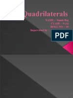 Quadrilaterals: Supervised By:-Mr PK Tiwari