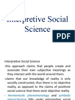 Interpretative Social Science