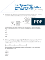 Oscillations Travelling Waves Wave Characteristics Problem Set 2021-2022