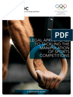 Legal Approaches to Tackling the Manipulation of Sports Competitions En