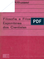 Filosofia e Filosofia Espontânea Dos Cientistas by Louis Althusser