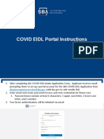 COVID EIDL Portal Instructions