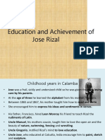 Education and Achievement of Jose Rizal