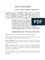Social Changes: 1. Meaning and Characteristics
