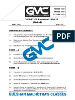 XII Maths Preboard 2020-21 SP-4