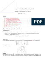 Ejericcios de Imagen y Nucleo de Transformacion Lineal