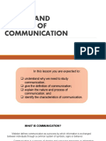 1.nature and Process of Communication