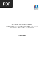 Facilitating Work in The New Normal: An Assessment of Local Public Employment Facilitation Services and Mechanisms in The Philippines