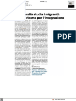 L'università studia i migranti: ecco la ricetta per l'integrazione - Il Corriere Adriatico del 1 febbraio 2022