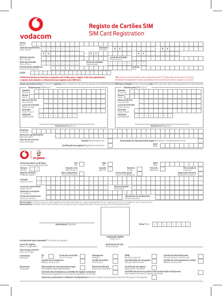 AF Formulario+Registo+SIM A4.Compressed | PDF