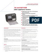 PAT120, PAT150 and PAT150R: Handheld Portable Appliance Testers