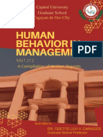 A Compilation of Written Reports on Human Behavior in Management