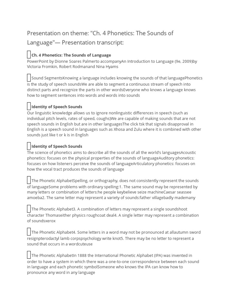 Phonetics Module Reference | PDF | Stress (Linguistics) | Phonetics