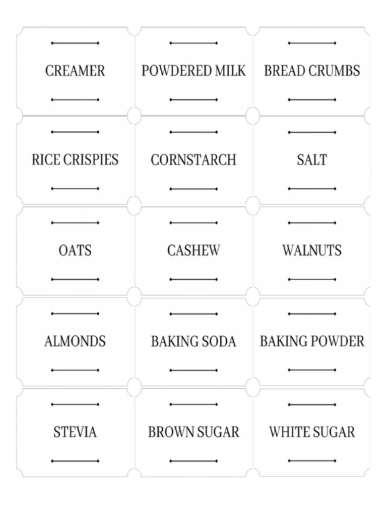 Condiments Label | PDF