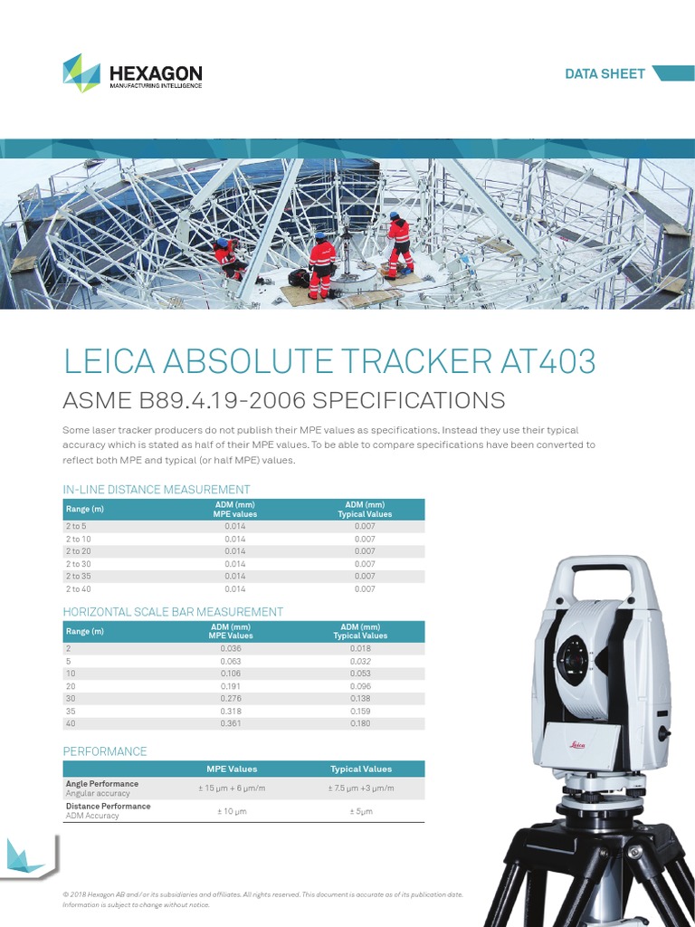 Hexagon MI AT403 ASME Datasheet A4 en | PDF | Accuracy And Precision ...