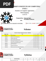 University Institute of Computing UNIT-1: Bachelor of Computer Applications Web Designing CAT-151