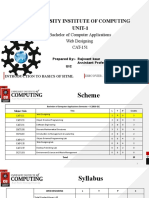 University Institute of Computing UNIT-1: Bachelor of Computer Applications Web Designing CAT-151