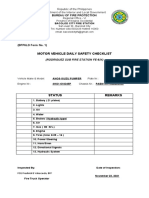 2021 Motor Vehicle Daily Safety Checklist Rsfs