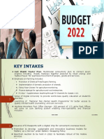 Summary of Budget 2022