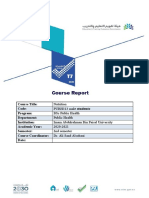 Course Title: Code: Program: Department: Institution: Academic Year: Semester: Course Coordinator: Dr. Ali Saad Alsubaui Date