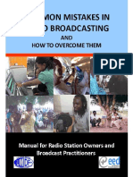 Common Mistakes in Broadcasting Manual - Final - UMDF - EED-1