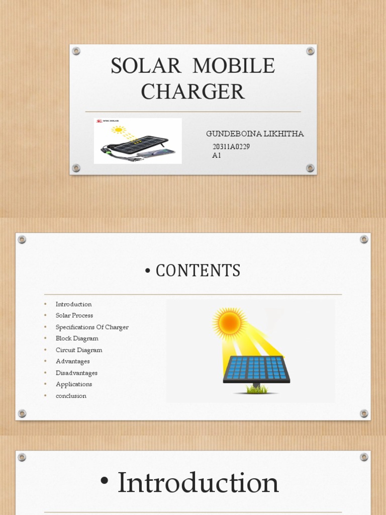 20311a0229 Solar Mobile Charger PDF Solar Panel Photovoltaic System