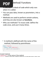 Arrays and Method-1