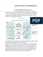 Размножение и деление половых клеток.