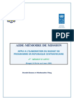 Aide Memoire 4eme Mission Budget Programme Bangui (VF 20 03 2020)